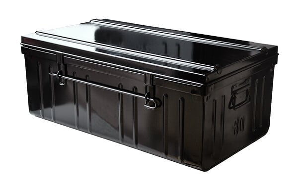 P.HENRY - Lot de 2 cantines métalliques noires - 95 et 130 L - large