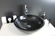 LT AQUA + - Vasque ronde Terrazzo Héloïse - Noir - Diam.44xH.13cm - vignette