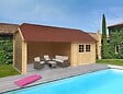 SOLID - Abri de jardin bois York - L.668xH.320xP.350cm - vignette
