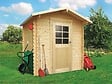 SOLID - Abri de jardin en bois Essen - Bois naturel - L.198xP.198cm - vignette