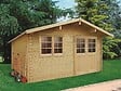 SOLID - Abri de jardin bois Visp - Bois naturel - L.418xl.388cm - vignette
