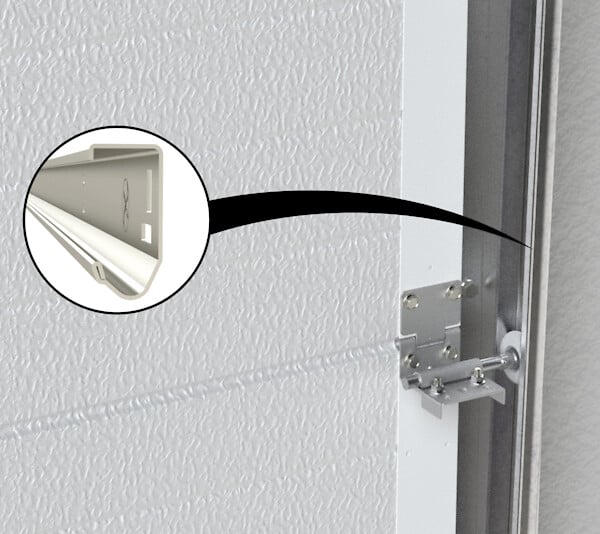 FLEXIDOOR - Porte de garage sectionnelle PVC Groove - Gris - 240x200cm - large