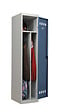 P.HENRY - Vestiaire monobloc acier 1 case - Gris perle et bleu - L40cm - vignette
