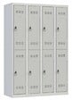 P.HENRY - Vestiaire acier 4 colonnes 2 cases - Gris perle - H 180cm - vignette