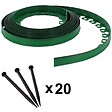 GT GARDEN - Bordure de jardin flexible verte - 3,8 cm x 10 mètres avec 20 piquets d'ancrage - vignette