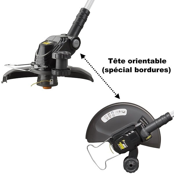 GT ELEC - Coupe bordure sans fil à batterie, 40 V, GT ELEC + batterie 4 Ah + chargeur - large