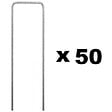 GT GARDEN - Lot de 50 piquets de fixation pour jardin en acier galvanisé - 30 x 200 mm - vignette