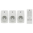 OTIO - Lot de 3 prises sans fil + télécommande 16 canaux - Otio - vignette