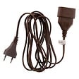 ZENITECH - Rallonge 2m - HO3VVH2F 2x0,75mm² 6A - marron - Zenitech - vignette