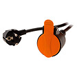 ZENITECH - Rallonge étanche 2P+T H07RN-F 3x1,5mm² 5m avec clip de fixation - orange - Zenitech - vignette