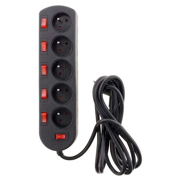 ZENITECH - Bloc SONO 5 prises 16A 2P+T + 6 interrupteurs 3m - Zenitech - large