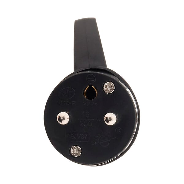 ZENITECH - Fiche mâle anneau -16A 2P+T - Noir - Zenitech - large