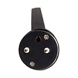 ZENITECH - Fiche mâle anneau -16A 2P+T - Noir - Zenitech - vignette