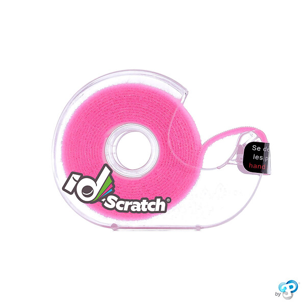 ID-SCRATCH - Bande scratch auto-agrippante - Plastique - Rose fluo - 2 m - large
