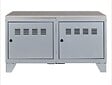 P.HENRY - Meuble bas de rangement acier 2 portes gris H45cm - vignette