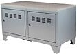 P.HENRY - Meuble bas de rangement acier 2 portes gris H45cm - vignette