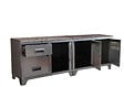 P.HENRY - Meuble TV en métal - Naya - Aluminium brillant - 160 cm - vignette
