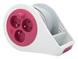 ZENITECH - Mini enrouleur design 3 prises 2P+T - 7m Rose - Zenitech - vignette