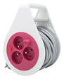 ZENITECH - Mini enrouleur design 3 prises 2P+T - 7m Rose - Zenitech - vignette