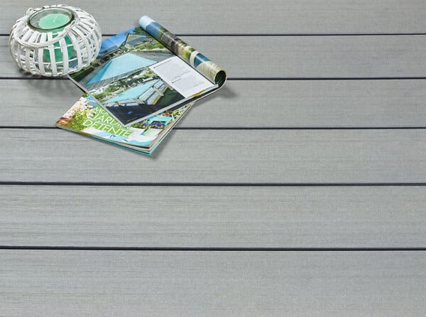 SYLWAY - Lame terrasse bois composite - Gris - L.2400xl.165xEp.21mm - large