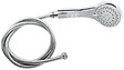 ROUSSEAU - Pommeau de douche Combiflex Stop'O Plus - Chrome - 3 jets - vignette