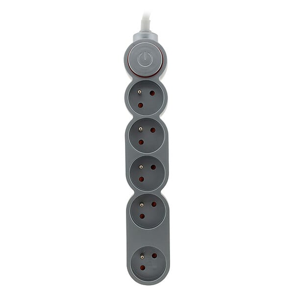 ZENITECH - Bloc Home 5 prises 16A 2P+T câble 3m - Argent - Zenitech - large