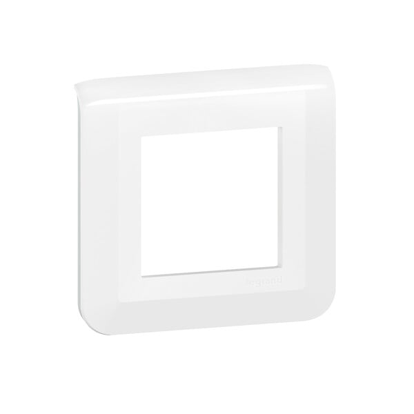 LEGRAND - Plaque mosaïque blanc brillant - 2 modules - Clipser - large