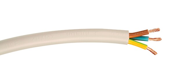 NEXANS - Câble électrique H05VV-F 3G1mm² - Blanc - 2300W - large