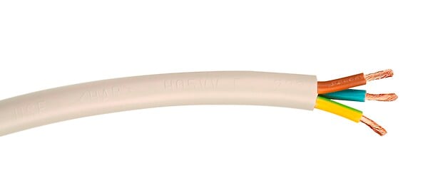 NEXANS - Câble électrique H05VV-F 3G1.5mm² - Blanc - 300-500V - large
