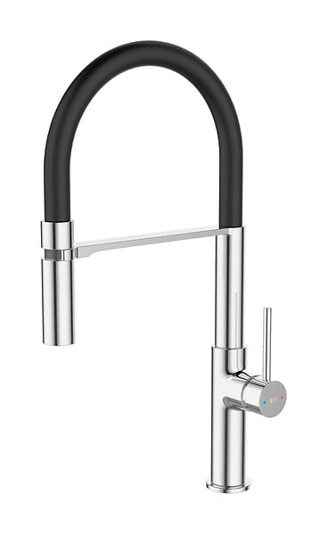 ESSEBAGNO - Magneto mitigeur évier à douchette chrome - large