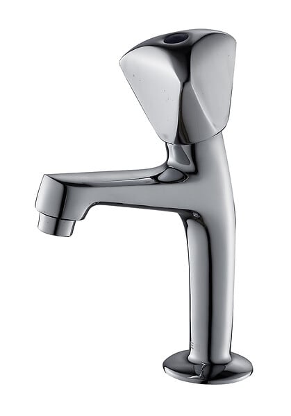 ESSEBAGNO - Robinet lave-mains haut laiton Luna - Chrome - Eau froide - large