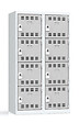 P.HENRY - Vestiaire acier 2 colonnes 4 cases gris perle 180cm - vignette