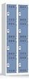 P.HENRY - Vestiaire acier 2 colonnes 4 cases gris perle bleu - vignette
