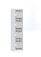 P.HENRY - Vestiaire acier 1 colonne 4 cases gris perle hauteur 180cm - vignette