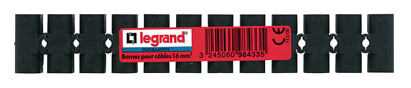 LEGRAND - Borne de raccordement Nylbloc 12 plots - Noir - 76A - large