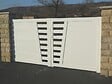 MOREY - Portail ajouré PVC Aydat - Blanc - L.3,50xH.1,50m - vignette