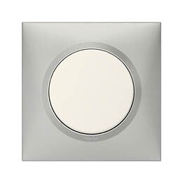 LEGRAND - Plaque de finition carrée Dooxie 1 poste Aluminium - large