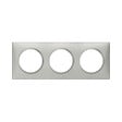 LEGRAND - Plaque de finition carrée 3 postes - Aluminium - Dooxie - vignette