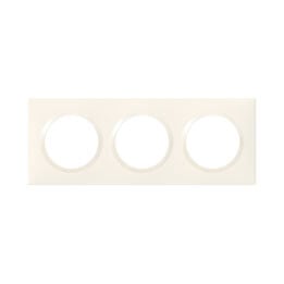 LEGRAND - Plaque carrée Dooxie 3 postes - Plastique - Blanc - large