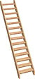 KORDO - Escalier droit Normandie sapin - H.304.5xL.75xP.19cm - vignette