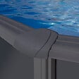 GRE - Piscine ovale acier - Gris anthracite - L.634xl.399xH.122cm - vignette