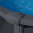 GRE - Piscine ovale acier Juni - Anthracite - L.527xH.132cm - vignette