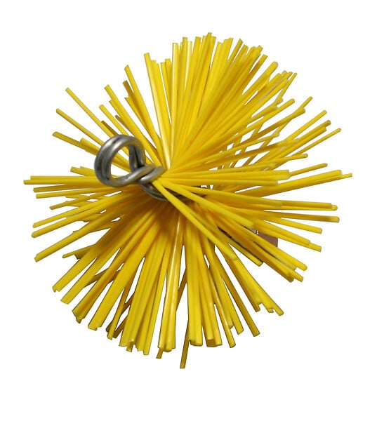 COTEKA - Balai hérisson rond nylon - Jaune - Diam.150mm - large