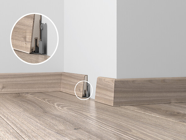 SMARTFLOOR - Plinthe PVC - Florence - Graphite Taupe - 2500 mm - large