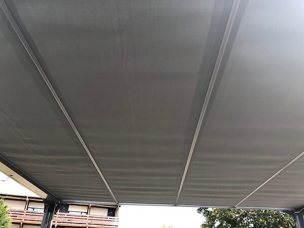 CHALET & JARDIN - Store de terrasse motorisé aluminium - 3x3m - large