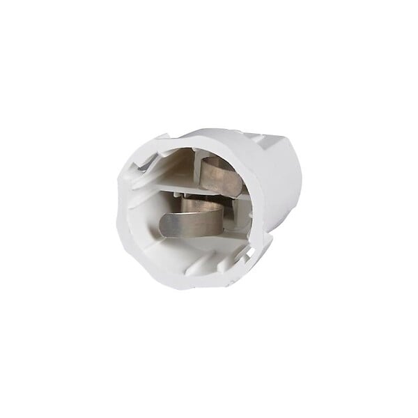 ZENITECH - Douille automatique B22 - Plastique - Blanc - 250V - large