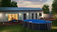 GRE - Piscine ovale acier Juni - Anthracite - L.634xH.132cm - vignette