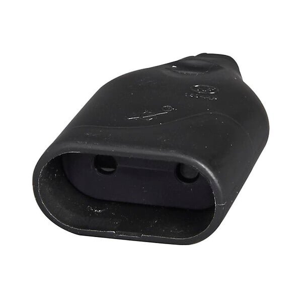 ZENITECH - Fiche électrique femelle 2 pôles 6A couleur noir - large