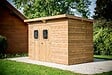 HABRITA - Abri de jardin bois 19mm - Brun doré - L.308xl.220cm - vignette