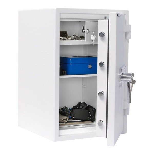 ROTTNER - Coffre Fort Ignifuge Atlas Fire 65 Blanc Serrure À Clé - large